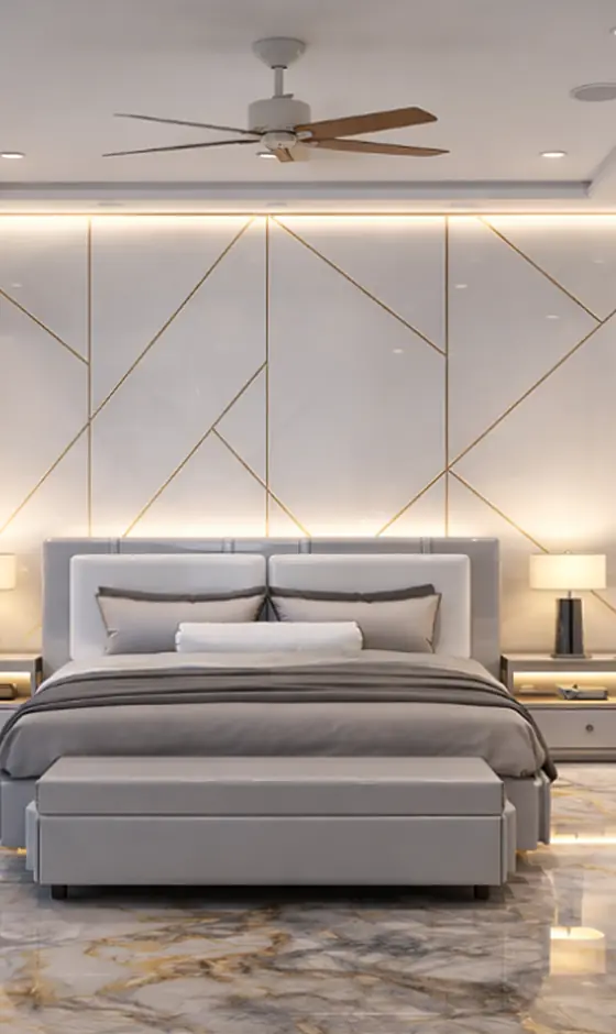 SCDC Texas 3-bedroom apartment master suite interior render